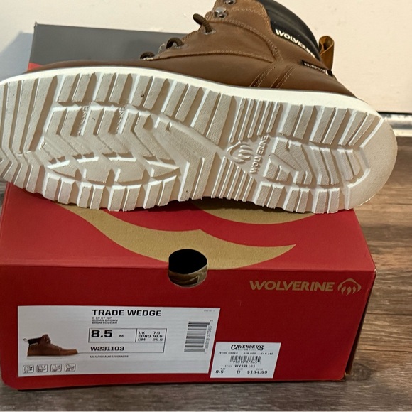 Wolverine Tan Leather Trade Wedge Boots - Picture 5 of 6